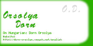 orsolya dorn business card